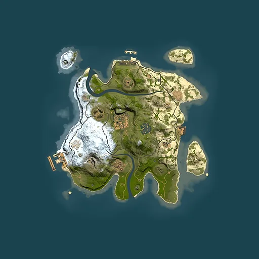 Rust map seed 840837033, 2500x2500m top-down preview