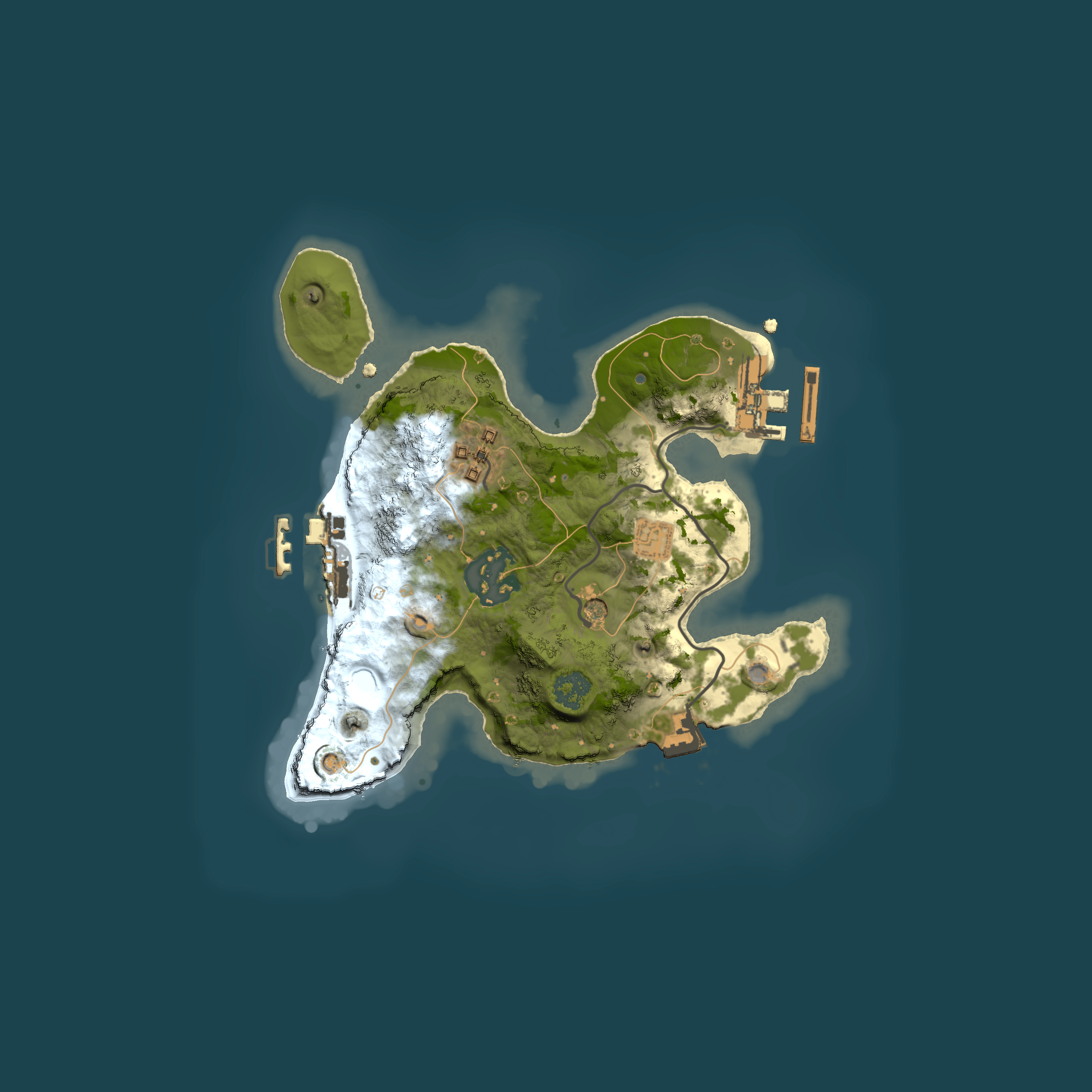 Full top-down render of Rust map seed 1424788138, 2000x2000m