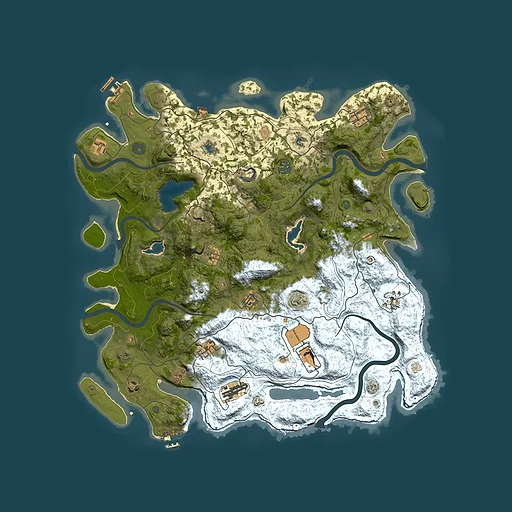 Rust map seed 1032855437, 4500x4500m top-down preview