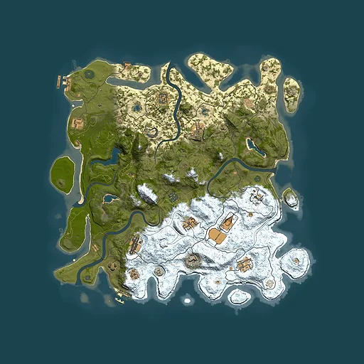 Rust map seed 640153021, 4500x4500m top-down preview
