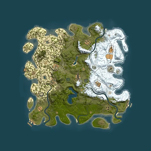 Rust map seed 2109836061, 4500x4500m top-down preview