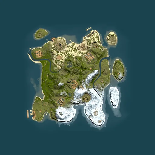 Rust map seed 463323621, 3000x3000m top-down preview