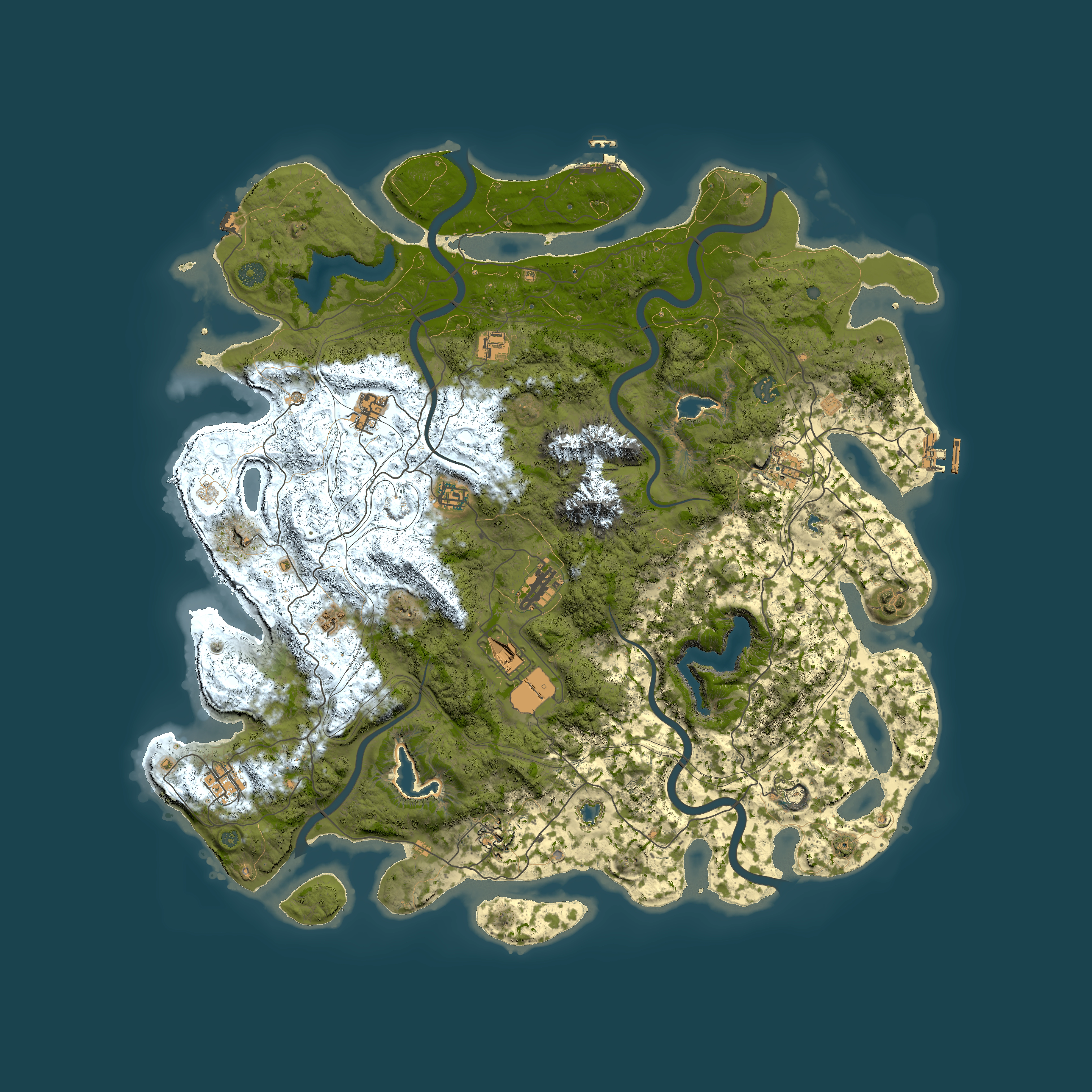 Full top-down render of Rust map seed 977164869, 5000x5000m