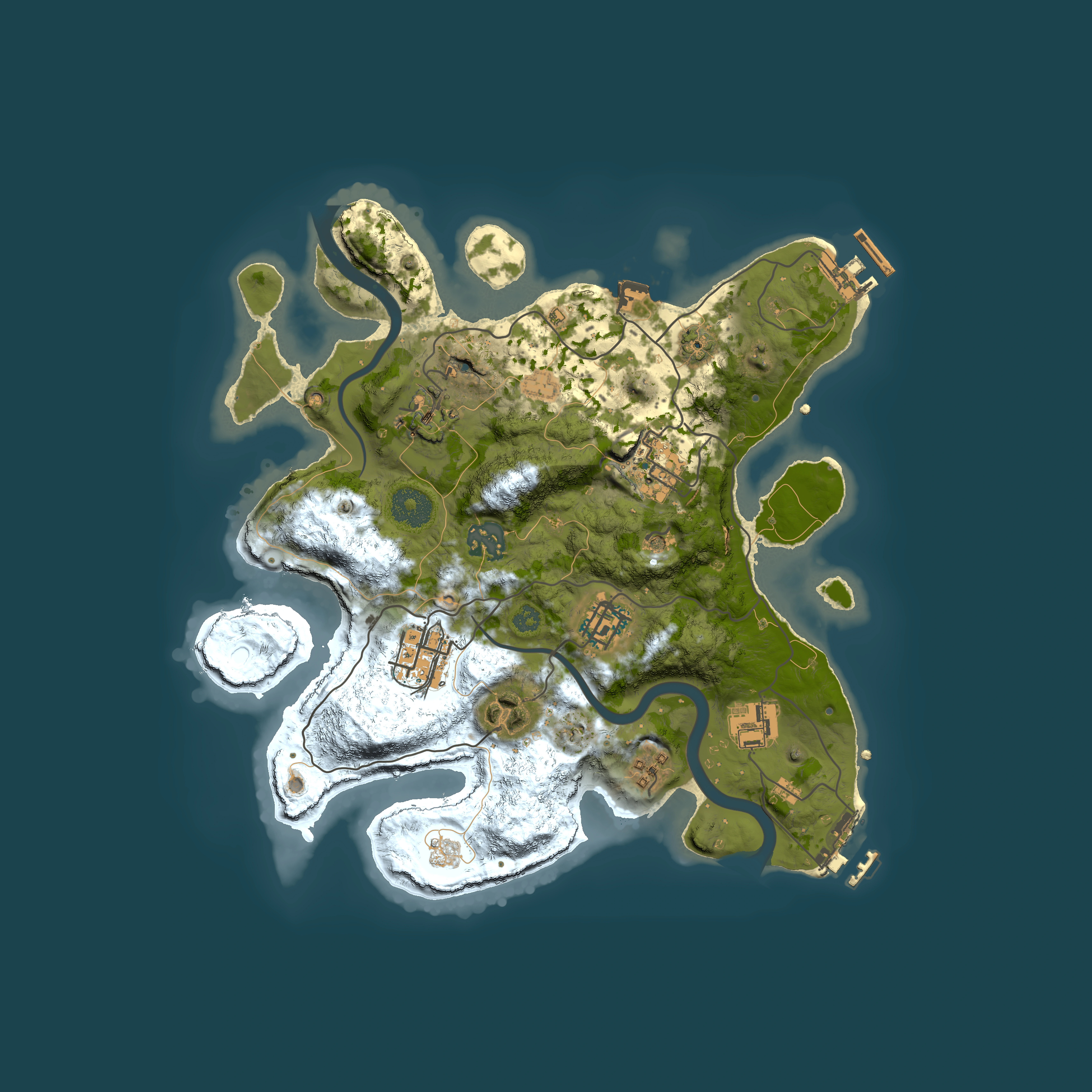 Full top-down render of Rust map seed 179280533, 3000x3000m