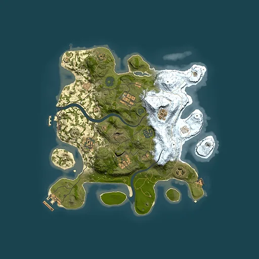 Rust map seed 61114843, 3000x3000m top-down preview