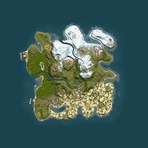 Rust map seed 1492791227, 3000x3000m top-down preview