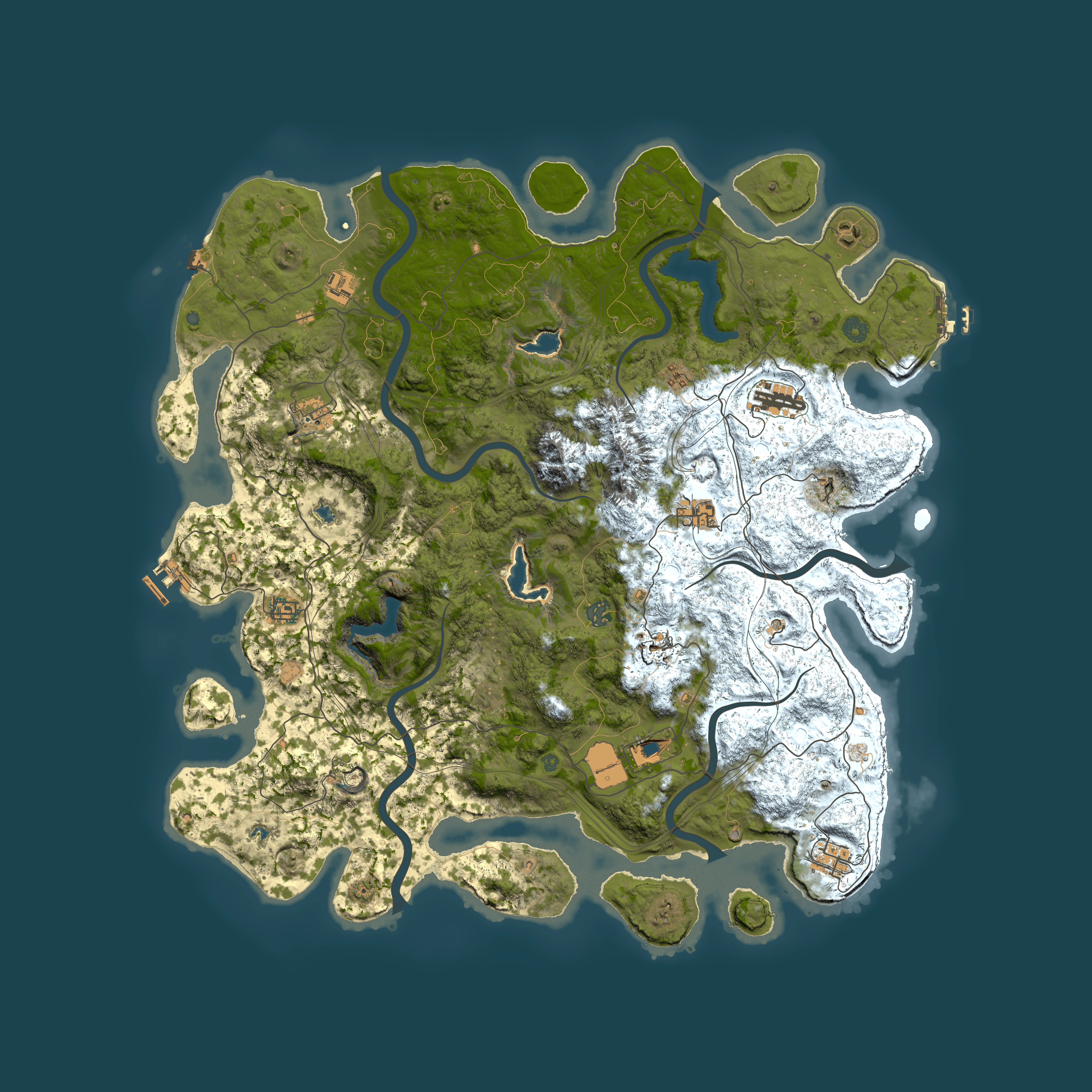 Full top-down render of Rust map seed 1219669289, 5000x5000m