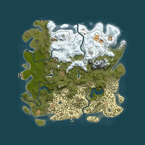Rust map seed 160390432, 5000x5000m top-down preview
