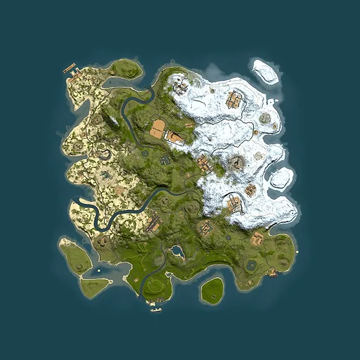 Rust map seed 866567243, 4000x4000m top-down preview