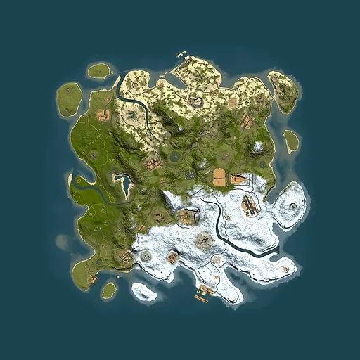 Rust map seed 259188288, 4000x4000m top-down preview