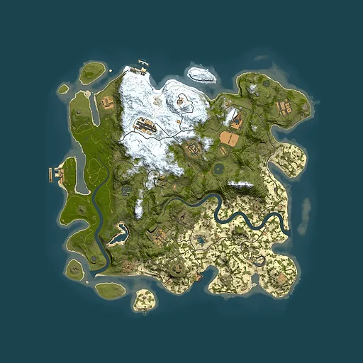 Rust map seed 1055936495, 4000x4000m top-down preview