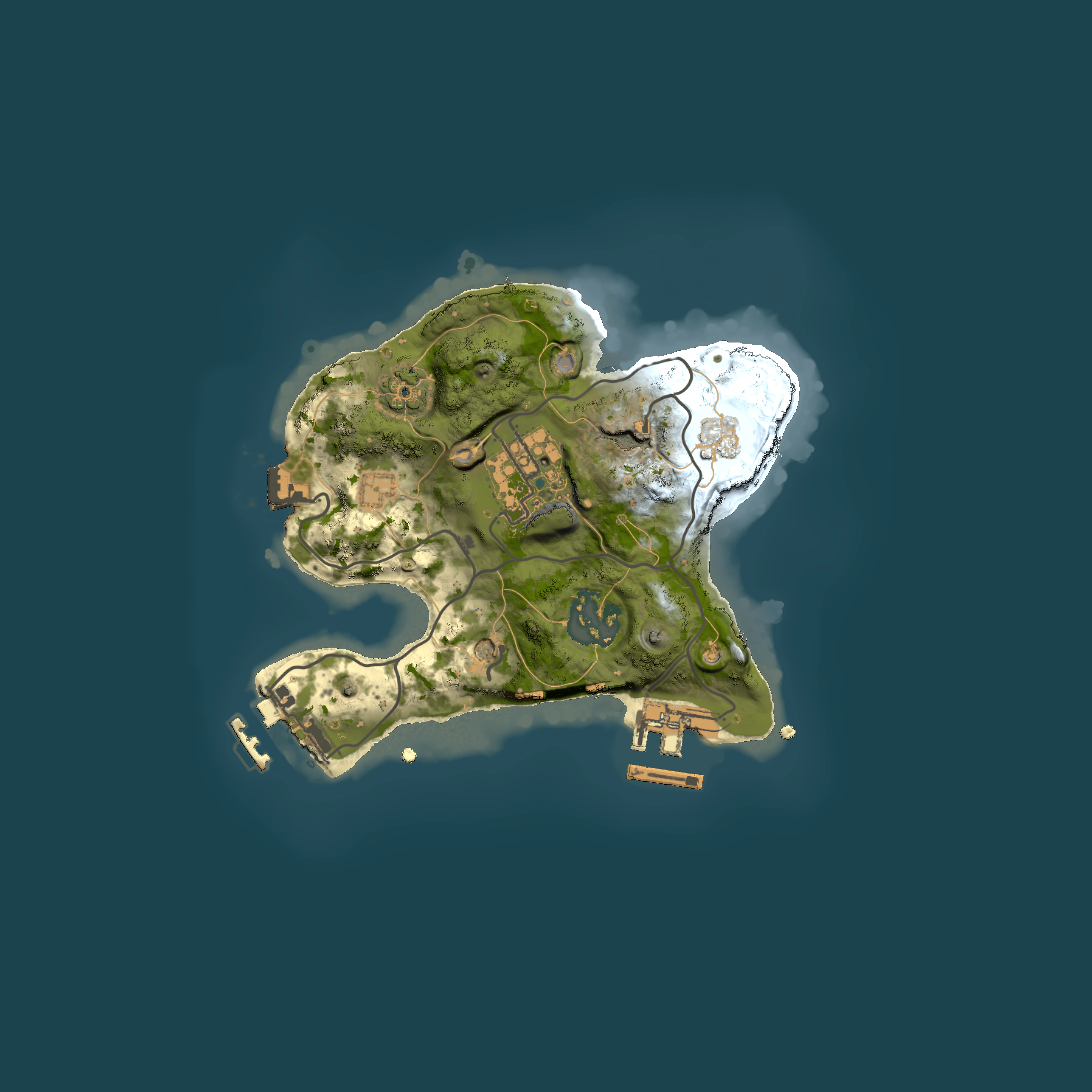 Full top-down render of Rust map seed 523562540, 2000x2000m