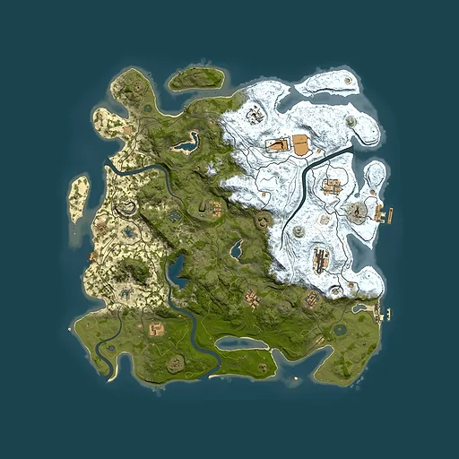 Rust map seed 236706603, 4500x4500m top-down preview