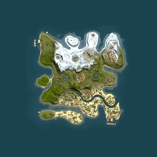 Rust map seed 1412060991, 2500x2500m top-down preview