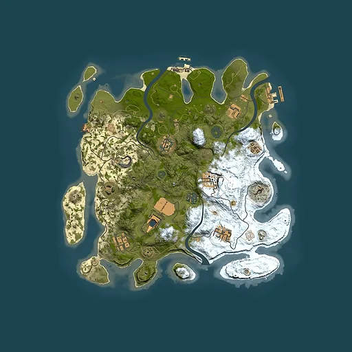 Rust map seed 320404396, 3500x3500m top-down preview