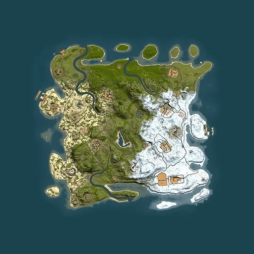 Rust map seed 1666065086, 4000x4000m top-down preview