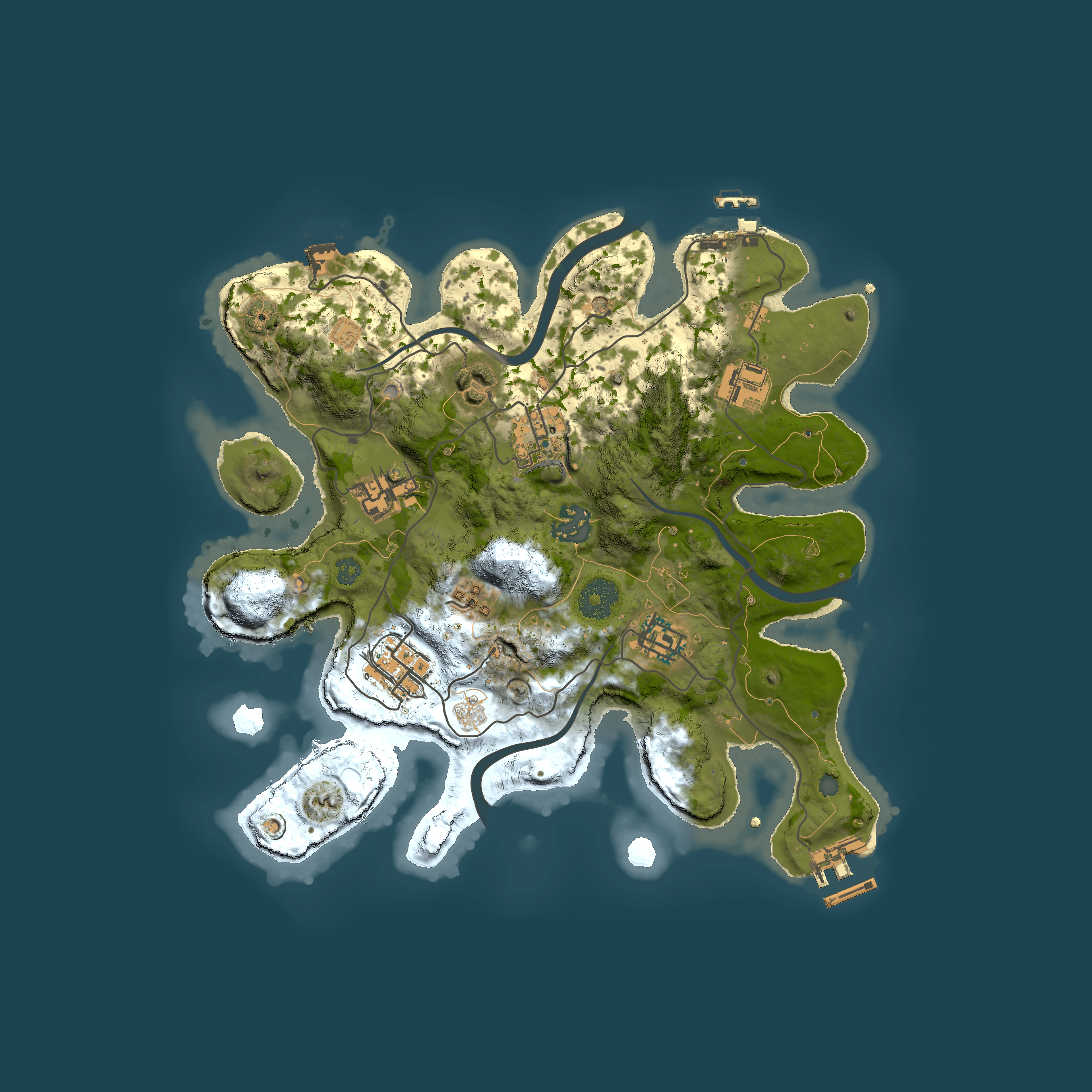 Full top-down render of Rust map seed 68475412, 3000x3000m