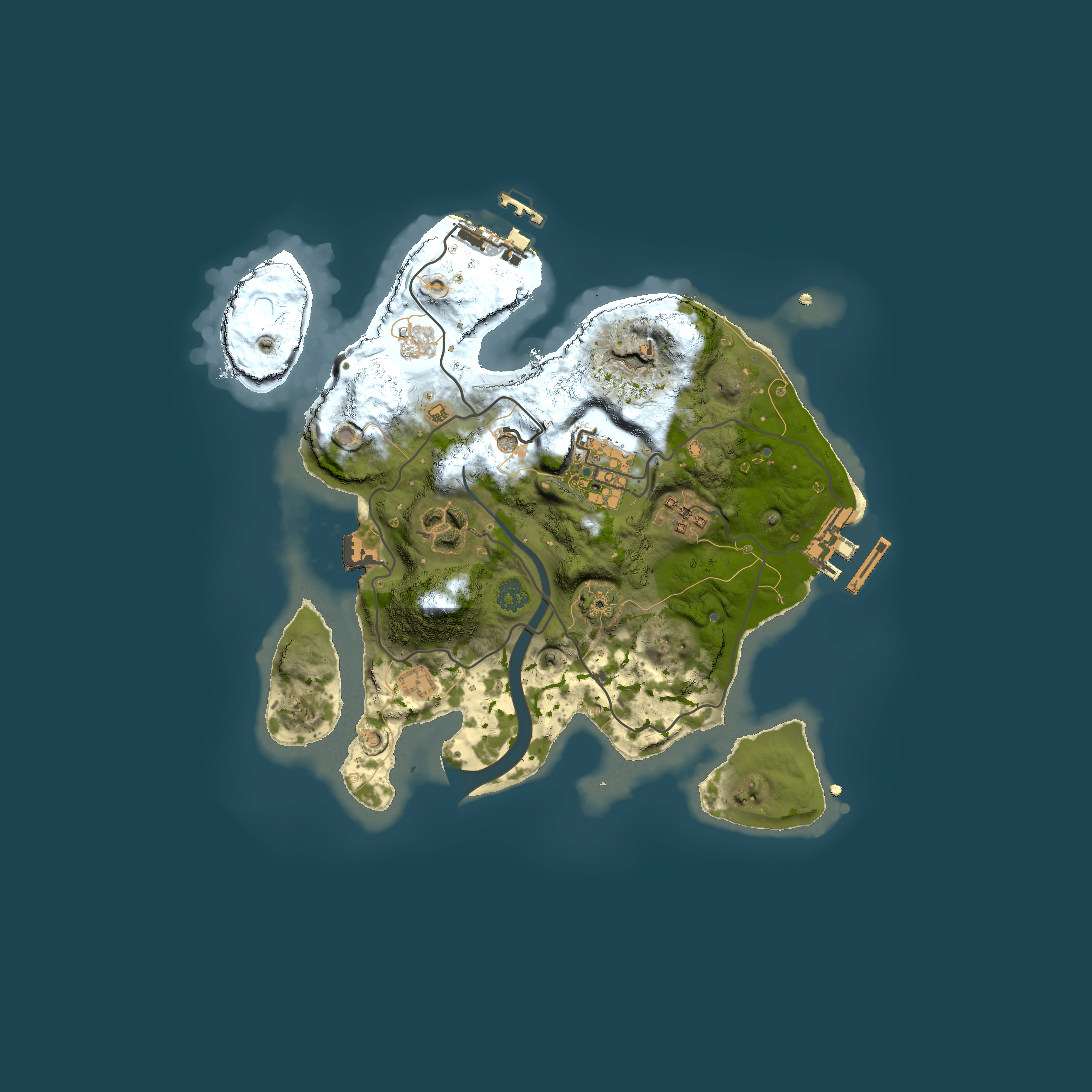 Full top-down render of Rust map seed 1006789032, 2500x2500m