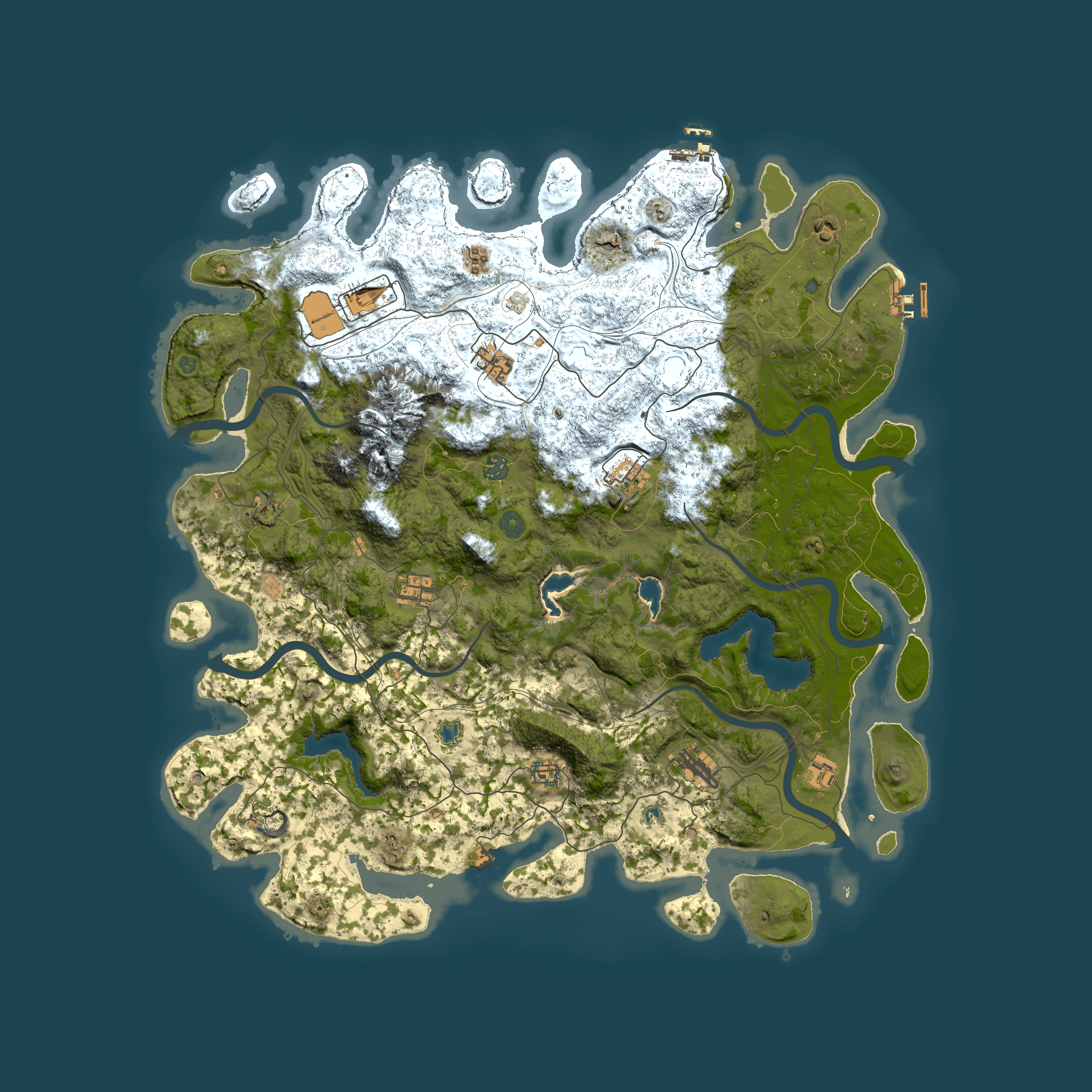 Full top-down render of Rust map seed 1972104595, 5000x5000m