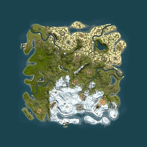 Rust map seed 257571148, 4500x4500m top-down preview