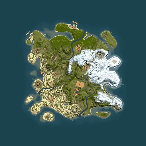 Rust map seed 353642525, 3500x3500m top-down preview