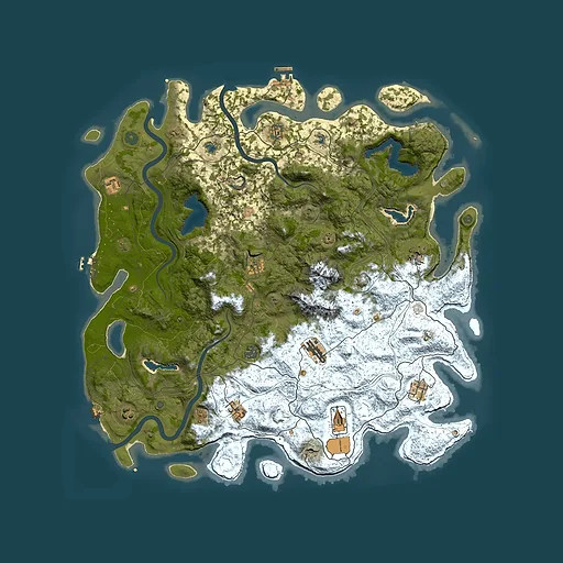 Rust map seed 1453553510, 5000x5000m top-down preview