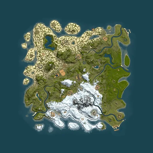 Rust map seed 278764673, 5000x5000m top-down preview