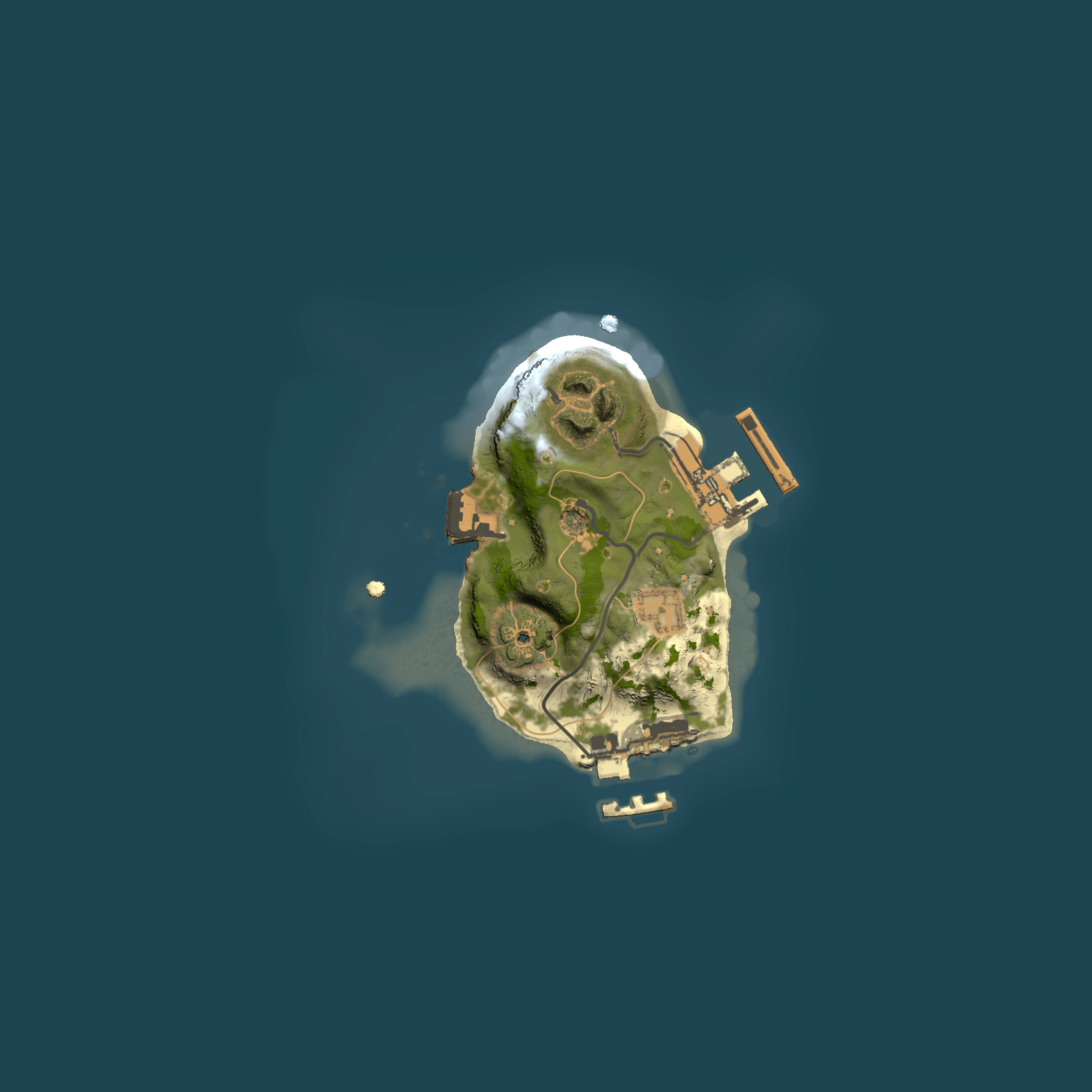 Full top-down render of Rust map seed 58106067, 1500x1500m