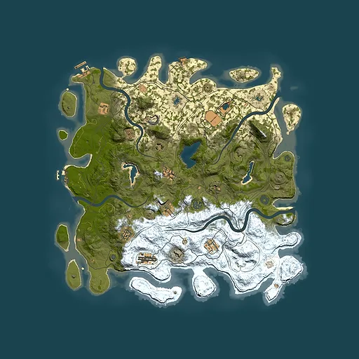 Rust map seed 75888685, 4500x4500m top-down preview