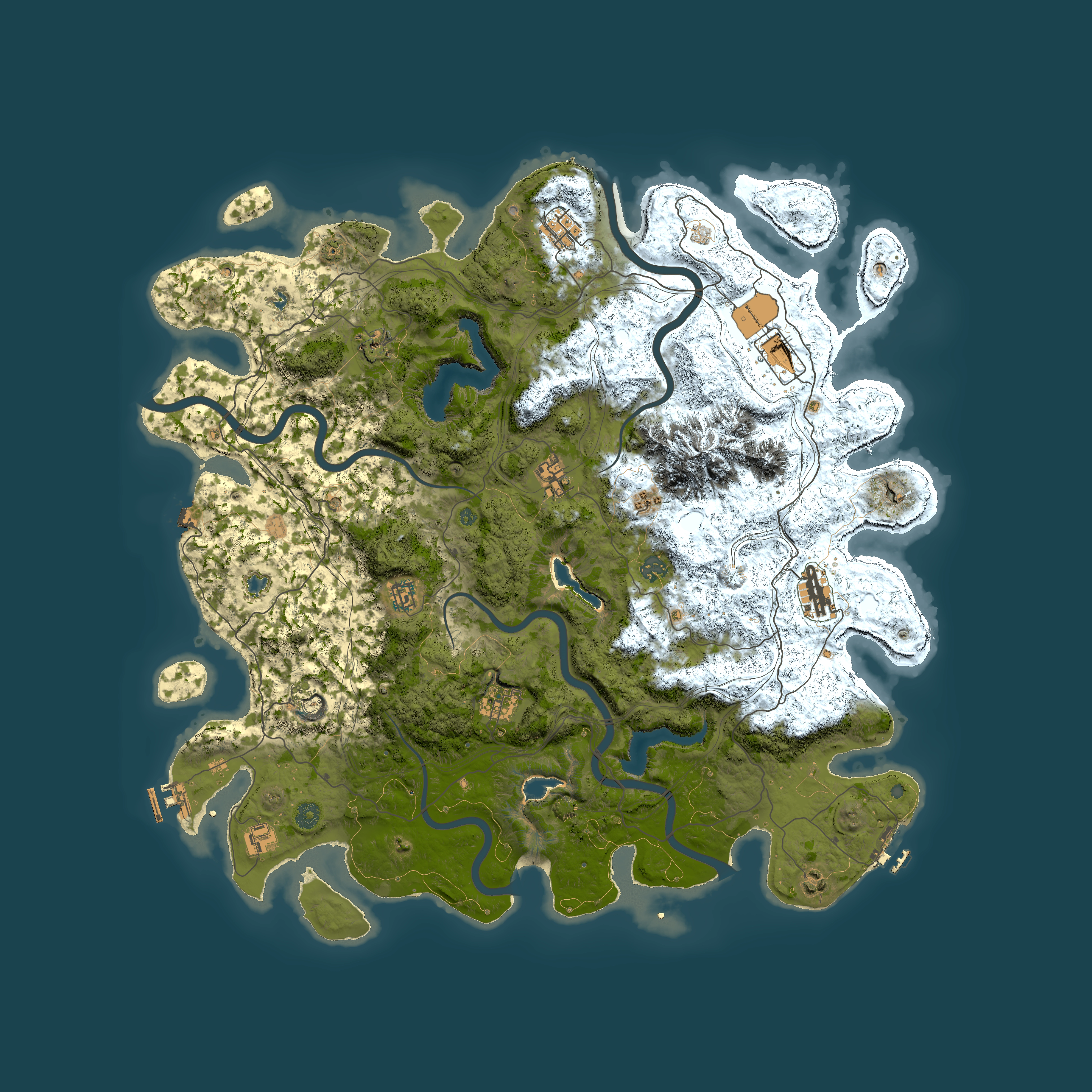 Full top-down render of Rust map seed 1815075083, 5000x5000m