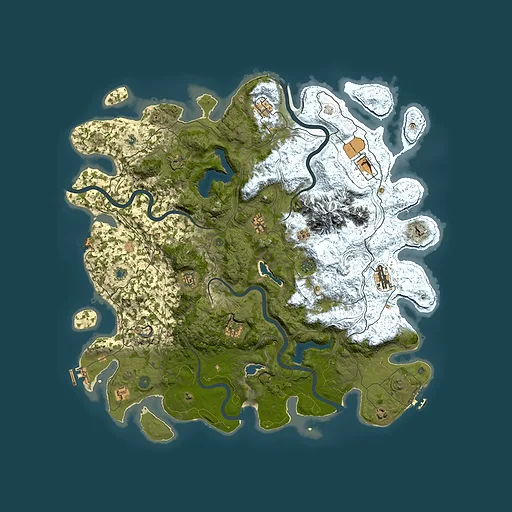 Rust map seed 1815075083, 5000x5000m top-down preview