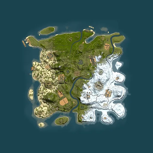 Rust map seed 652143907, 3500x3500m top-down preview