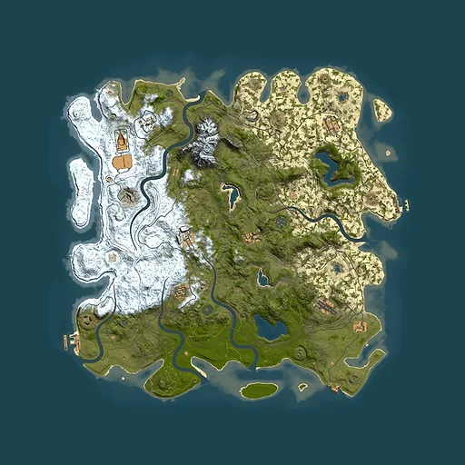 Rust map seed 1309489004, 5000x5000m top-down preview