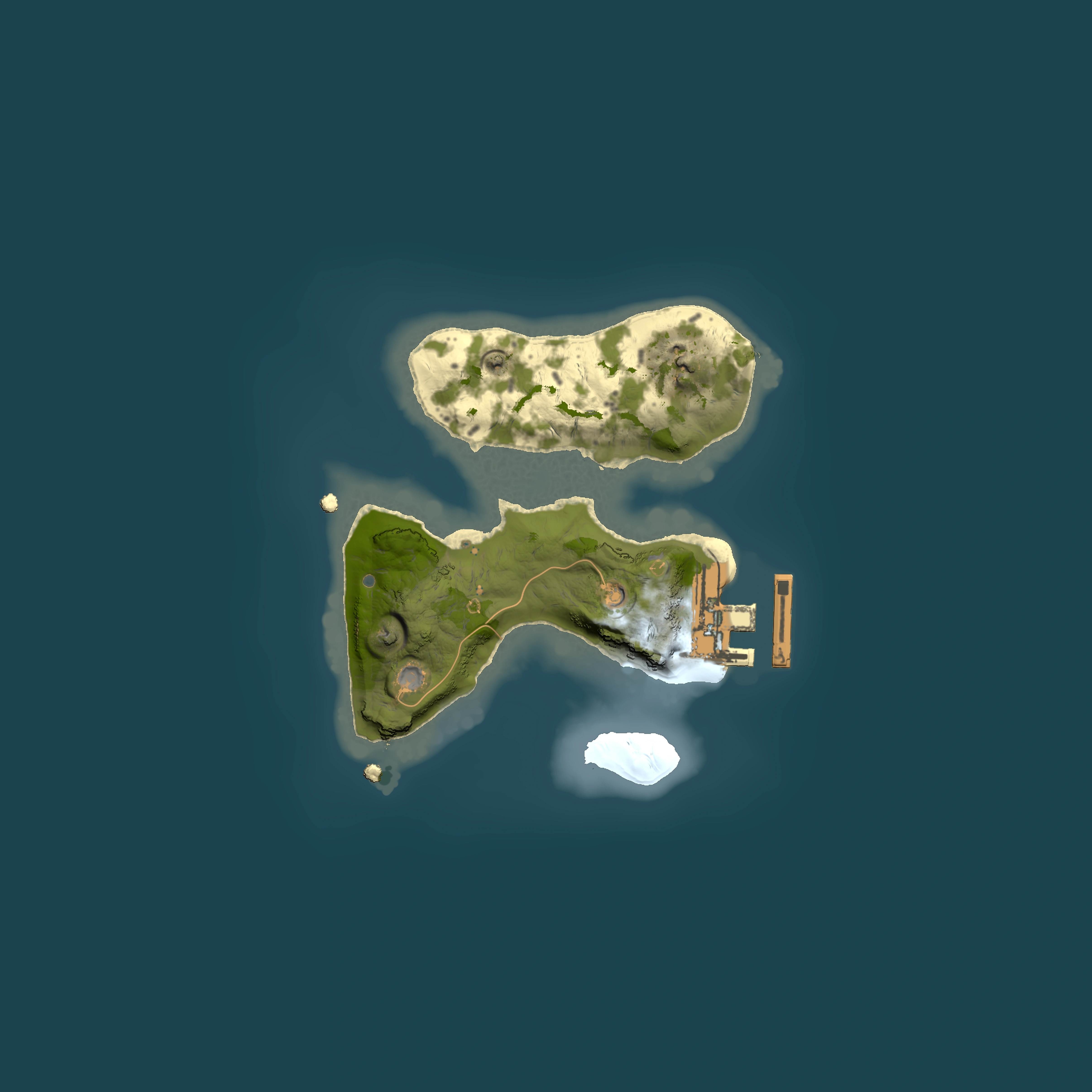 Full top-down render of Rust map seed 381175452, 1500x1500m