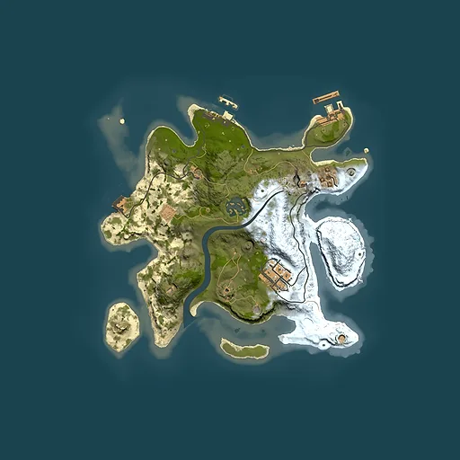 Rust map seed 1491732803, 2500x2500m top-down preview