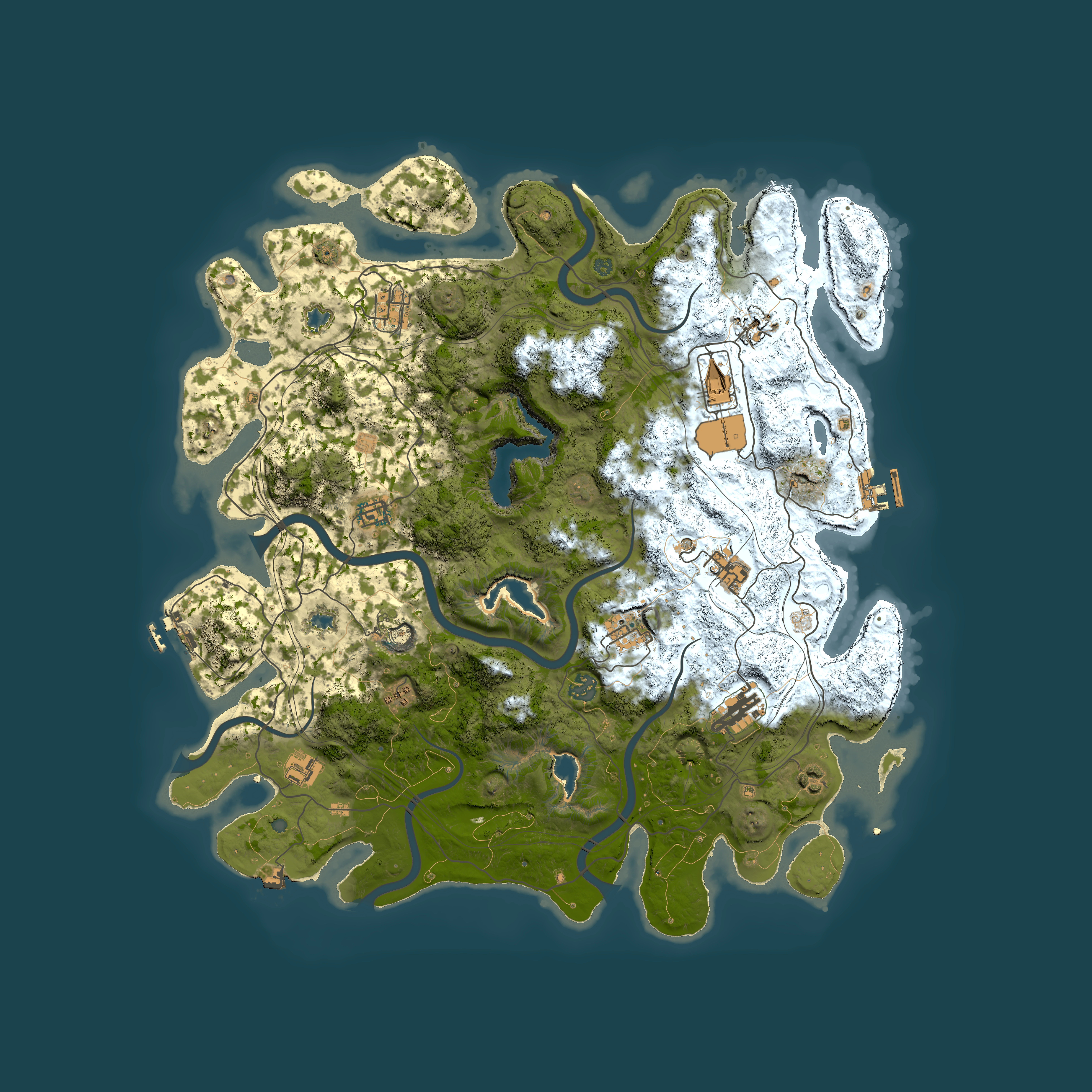 Full top-down render of Rust map seed 1897423995, 4500x4500m