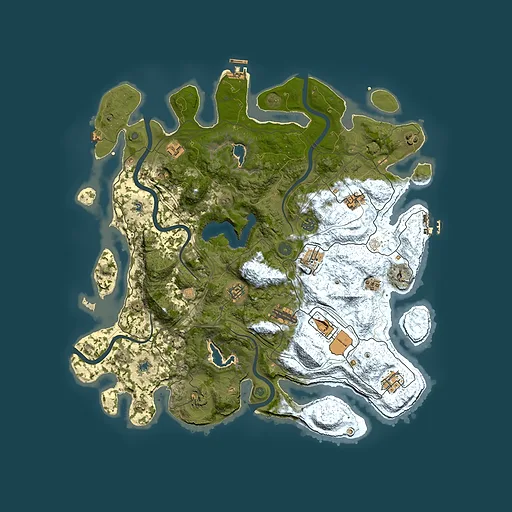 Rust map seed 689054637, 4500x4500m top-down preview