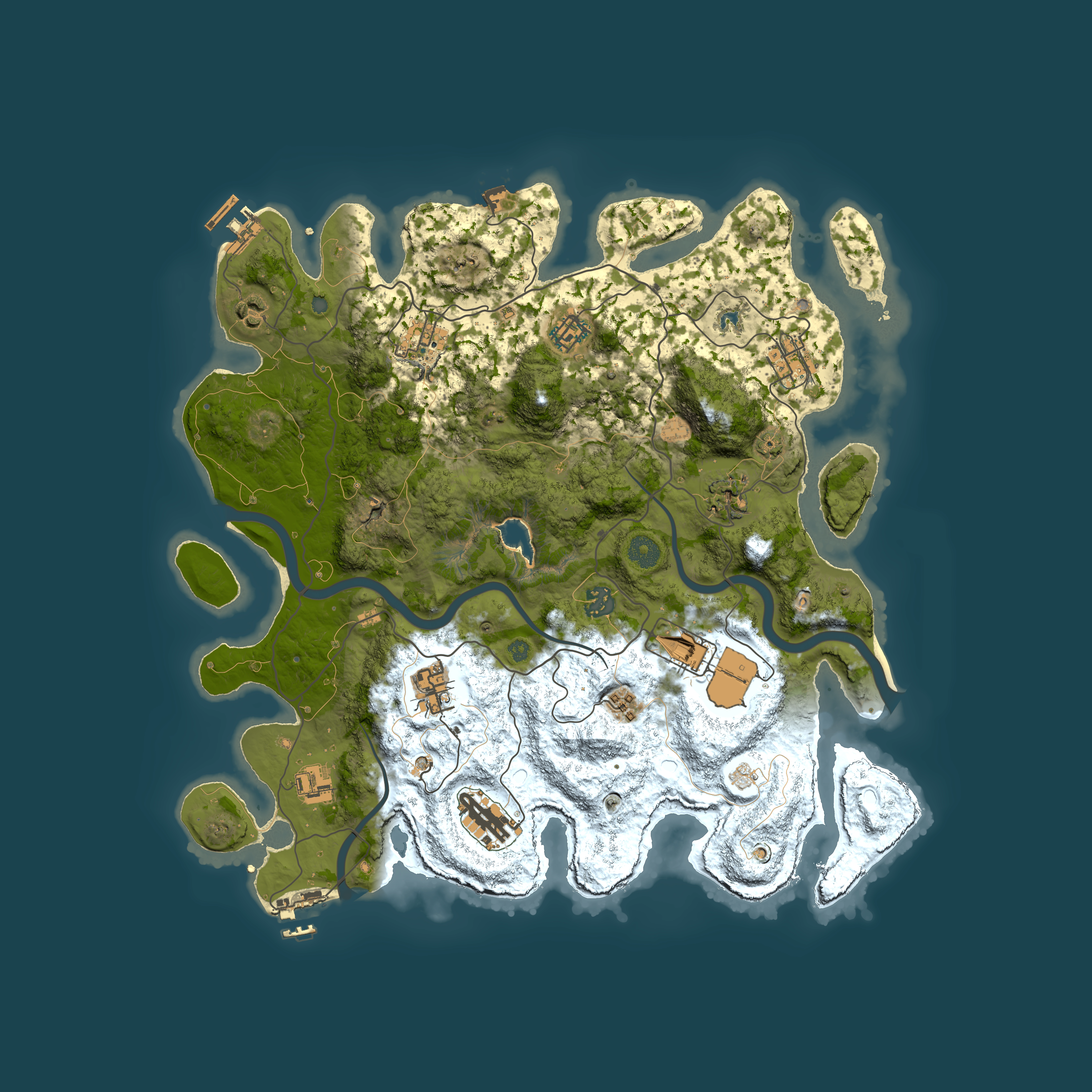 Full top-down render of Rust map seed 863005690, 4000x4000m