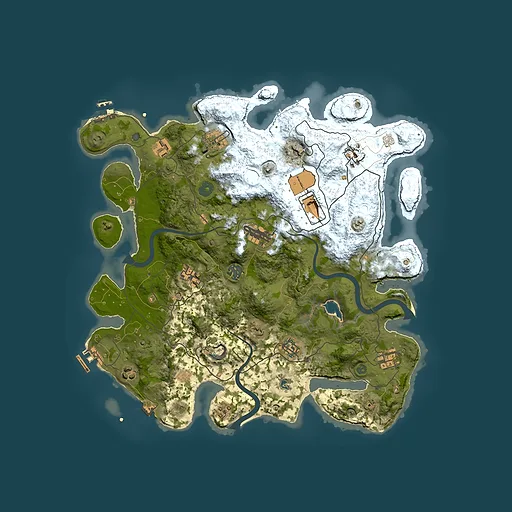 Rust map seed 1404971381, 4000x4000m top-down preview