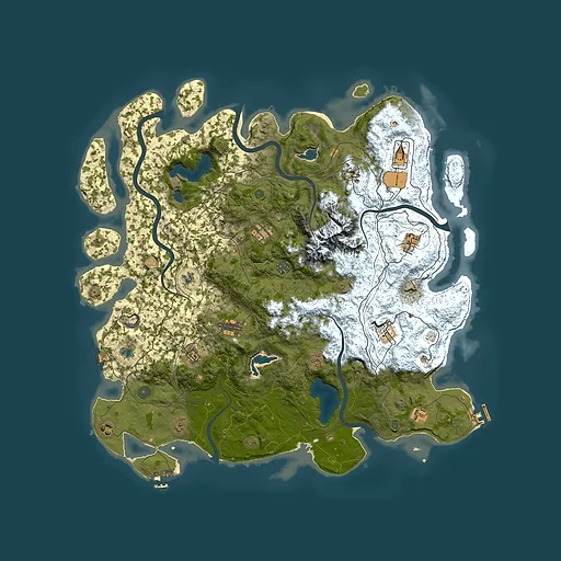 Rust map seed 757141162, 5000x5000m top-down preview