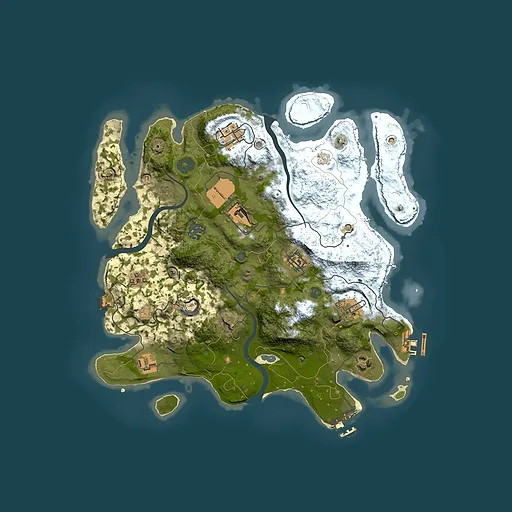 Rust map seed 1354494676, 3500x3500m top-down preview