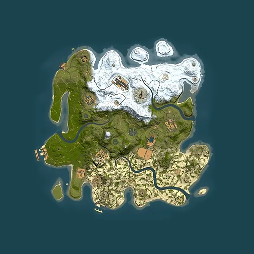 Rust map seed 971051966, 3500x3500m top-down preview