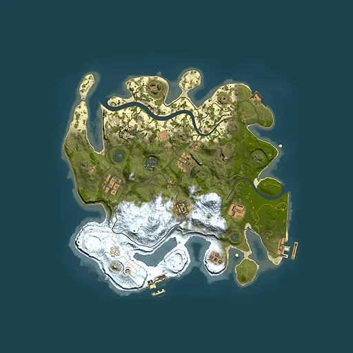 Rust map seed 930555605, 3000x3000m top-down preview