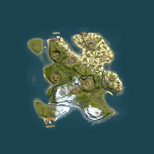 Rust map seed 970658922, 2500x2500m top-down preview