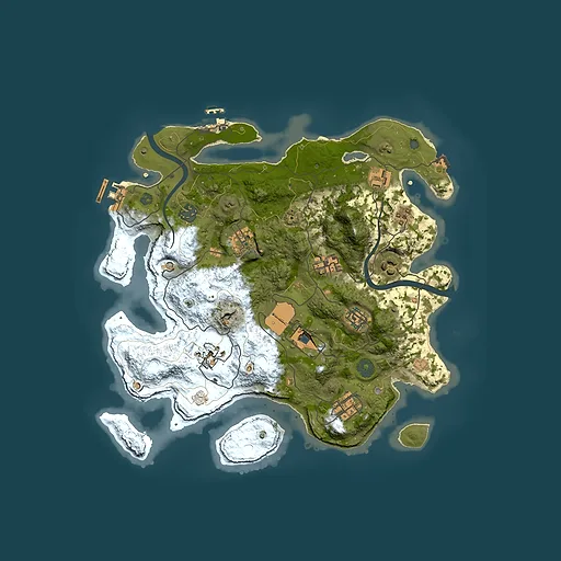 Rust map seed 300827273, 3500x3500m top-down preview