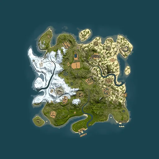 Rust map seed 757412324, 3500x3500m top-down preview