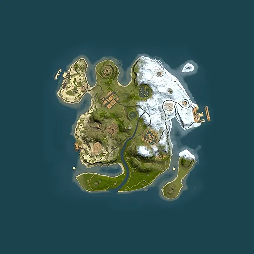 Rust map seed 557392733, 2500x2500m top-down preview