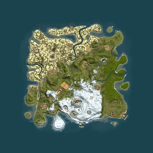 Rust map seed 1582646932, 4000x4000m top-down preview