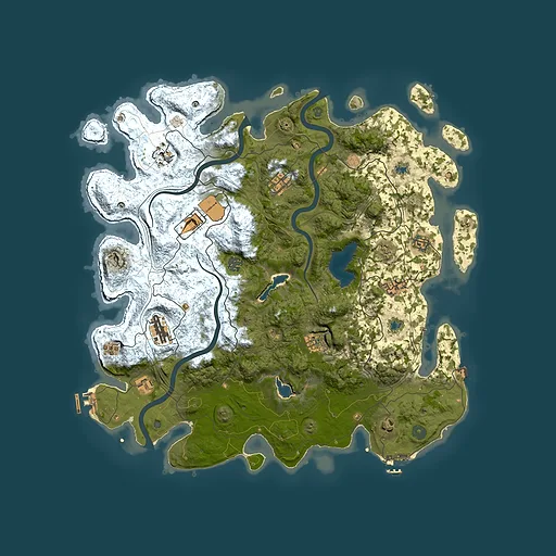 Rust map seed 454831729, 4500x4500m top-down preview