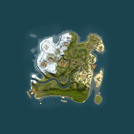 Rust map seed 1476278057, 2500x2500m top-down preview